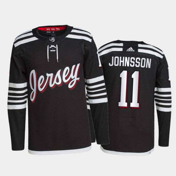 Stylish Adidas Devils #11 Andreas Johnsson Men's 2021 22 Alternate Authentic NHL Jersey Black a must - have for collectors