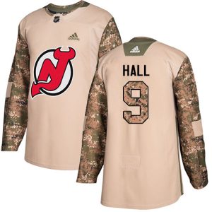 Fantastic Adidas Devils #9 Taylor Hall Camo Authentic 2017 Veterans Day Stitched NHL Jersey to show your team spirit