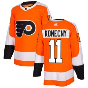 Fantastic Adidas Flyers #11 Travis Konecny Orange Home Authentic Stitched Youth NHL Jersey for ultimate sports enthusiasts