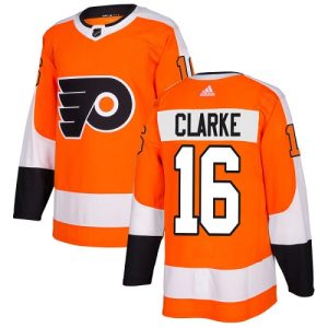 Stunning Adidas Flyers #16 Bobby Clarke Orange Home Authentic Stitched NHL Jersey perfect for game days