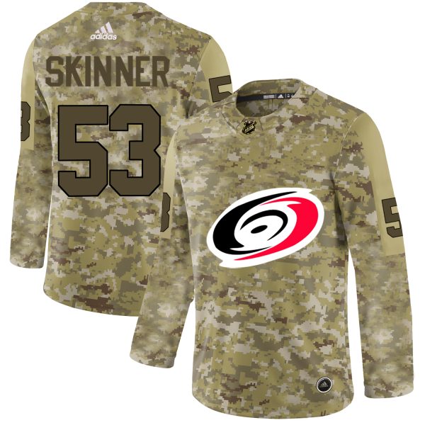 Amazing Adidas Hurricanes #53 Jeff Skinner Camo Authentic Stitched NHL Jersey to stand out at the arena