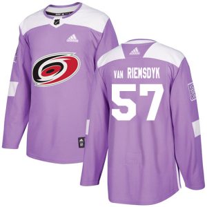 Fantastic Adidas Hurricanes #57 Trevor Van Riemsdyk Purple Authentic Fights Cancer Stitched Youth NHL Jersey a must - have for collectors