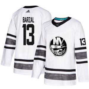 Sleek Adidas Islanders #13 Mathew Barzal White Authentic 2019 All Star Stitched NHL Jersey for die - hard hockey fans