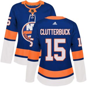 Stunning Adidas Islanders #15 Cal Clutterbuck Royal Blue Home Authentic Women's Stitched NHL Jersey for die - hard hockey fans