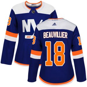 Sleek Adidas Islanders #18 Anthony Beauvillier Blue Alternate Authentic Women's Stitched NHL Jersey to show your team spirit