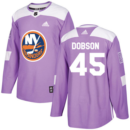 Amazing Adidas Islanders #45 Noah Dobson Purple Authentic Fights Cancer Stitched Youth NHL Jersey for ultimate sports enthusiasts