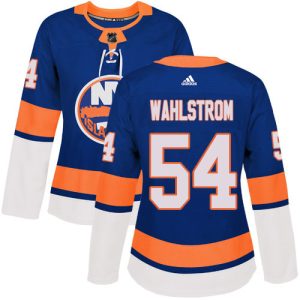 Unique Adidas Islanders #54 Oliver Wahlstrom Royal Blue Home Authentic Women's Stitched NHL Jersey to show your team spirit