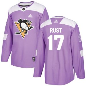 Amazing Adidas Penguins #17 Bryan Rust Purple Authentic Fights Cancer Stitched Youth NHL Jersey to show your team spirit