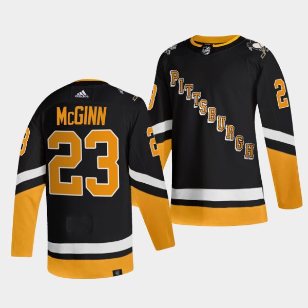 Gorgeous Adidas Penguins #23 Brock McGinn Men's 2021 22 Alternate Authentic NHL Jersey Black for die - hard hockey fans