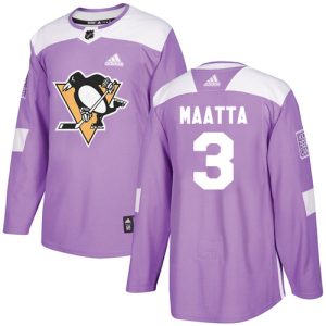 Unique Adidas Penguins #3 Olli Maatta Purple Authentic Fights Cancer Stitched NHL Jersey to show your team spirit