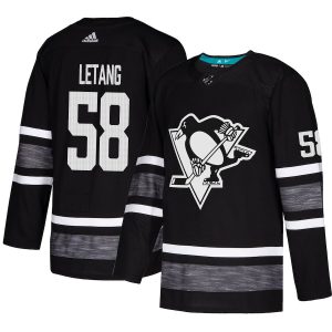 Fantastic Adidas Penguins #58 Kris Letang Black Authentic 2019 All Star Stitched NHL Jersey for ultimate sports enthusiasts