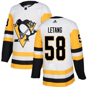 Stunning Adidas Penguins #58 Kris Letang White Road Authentic Stitched Youth NHL Jersey to show your team spirit