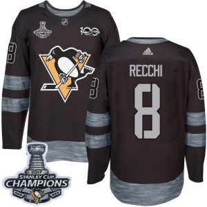 Impressive Adidas Penguins #8 Mark Recchi Black 1917 2017 100th Anniversary Stanley Cup Finals Champions Stitched NHL Jersey for die - hard hockey fans