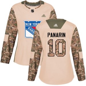Unique Adidas Rangers #10 Artemi Panarin Camo Authentic 2017 Veterans Day Women's Stitched NHL Jersey to complete your fan gear collection