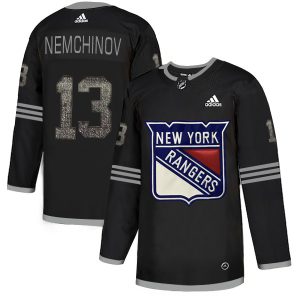 Sleek Adidas Rangers #13 Sergei Nemchinov Black Authentic Classic Stitched NHL Jersey perfect for game days