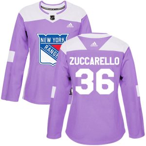 Fantastic Adidas Rangers #36 Mats Zuccarello Purple Authentic Fights Cancer Women's Stitched NHL Jersey to stand out at the arena