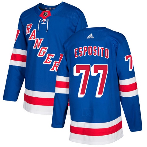 Sleek Adidas Rangers #77 Phil Esposito Royal Blue Home Authentic Stitched NHL Jersey to complete your fan gear collection