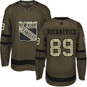Amazing Adidas Rangers #89 Pavel Buchnevich Green Salute to Service Stitched NHL Jersey to show your team spirit