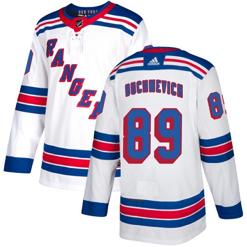 Amazing Adidas Rangers #89 Pavel Buchnevich White Away Authentic Stitched NHL Jersey to complete your fan gear collection