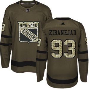 Unique Adidas Rangers #93 Mika Zibanejad Green Salute to Service Stitched Youth NHL Jersey perfect for game days