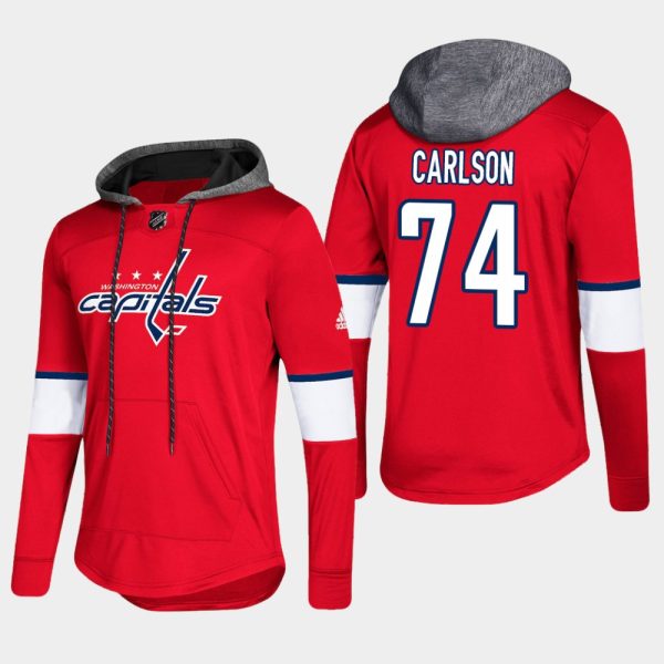 Gorgeous Capitals #74 John Carlson Red 2018 Pullover Platinum Hoodie a must - have for collectors