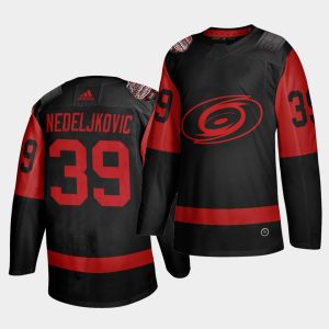 Gorgeous Carolina Hurricanes #39 Alex Nedeljkovic Black Men's 2021 Stadium Series Outdoor Game Jersey for ultimate sports enthusiasts