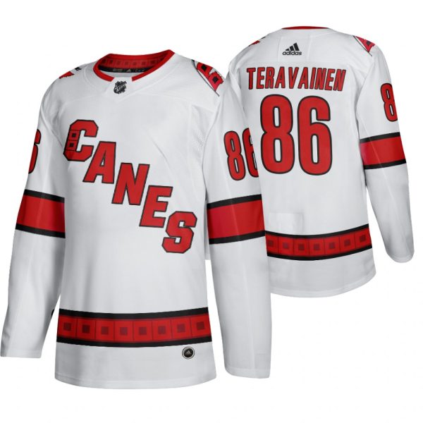 Amazing Carolina Hurricanes #86 Teuvo Teravainen Men's 2019 20 Away Authentic Player White Stitched NHL Jersey perfect for game days