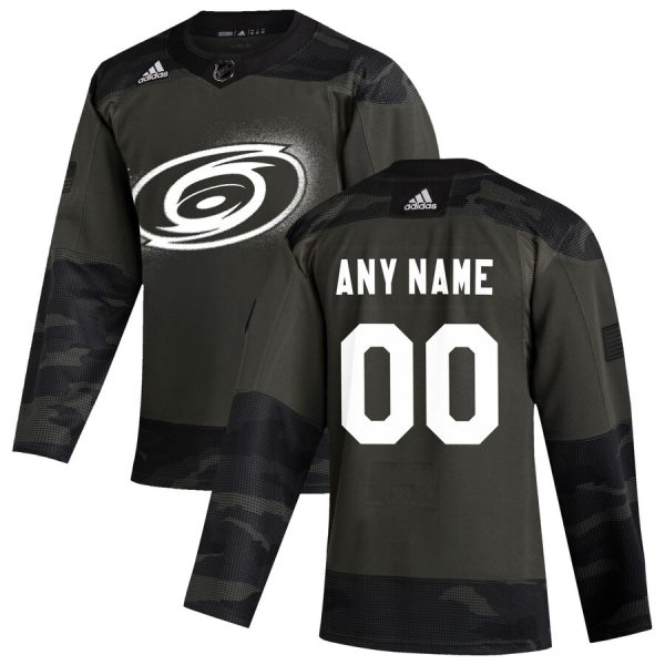 Amazing Carolina Hurricanes Adidas 2019 Veterans Day Authentic Custom Practice NHL Jersey Camo for die - hard hockey fans