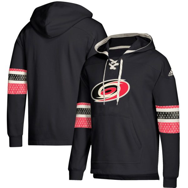 Stylish Carolina Hurricanes adidas Jersey Lace Up Pullover Hoodie Black to show your team spirit
