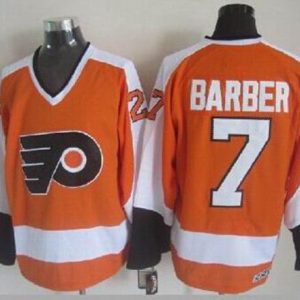 Unique Flyers #7 Bill Barber Orange CCM Throwback Stitched NHL Jersey perfect for game days