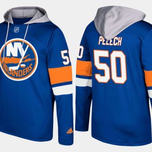Unique Islanders #50 Adam Pelech Blue Name And Number Hoodie to stand out at the arena