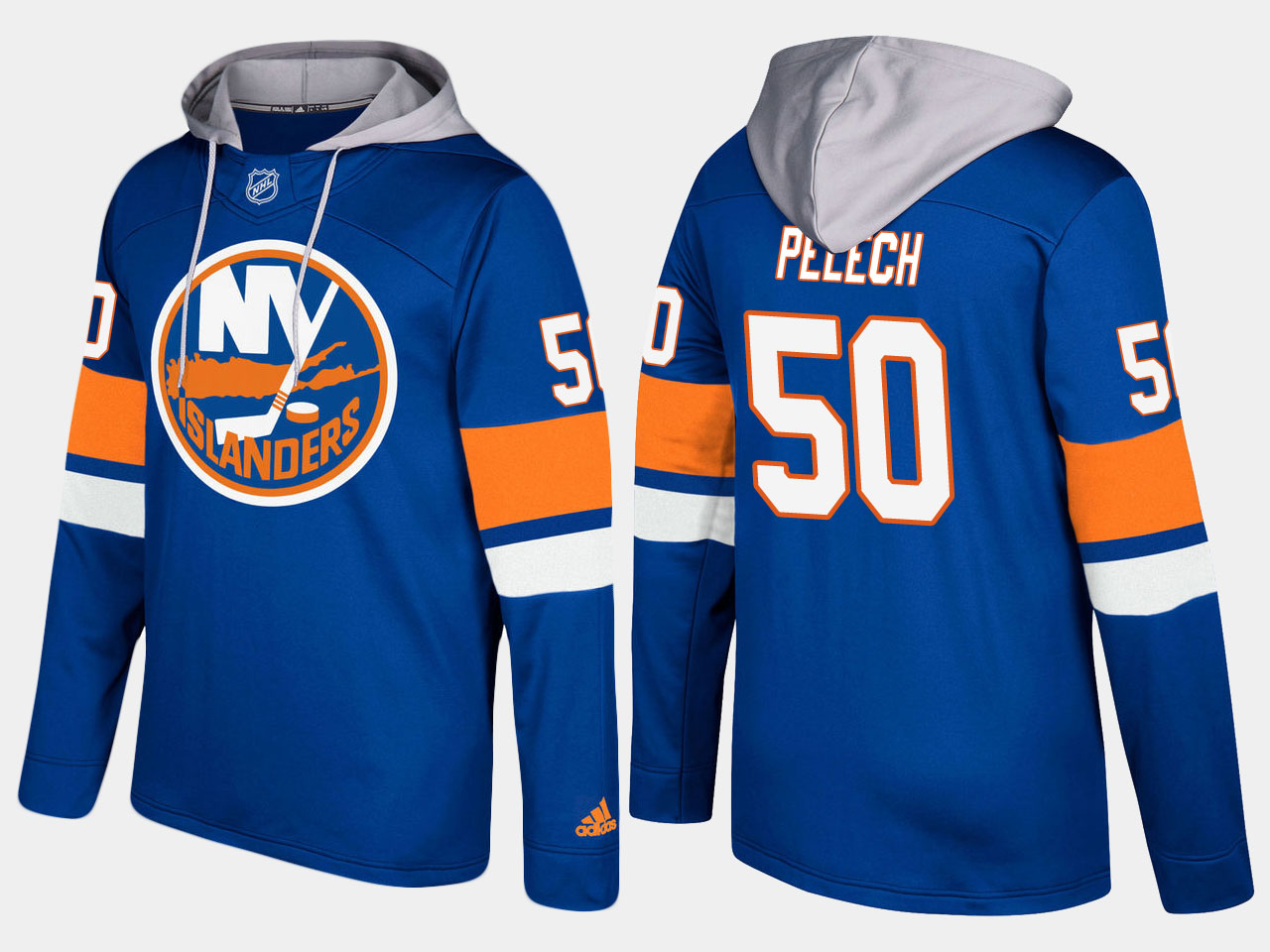 Unique Islanders #50 Adam Pelech Blue Name And Number Hoodie to stand out at the arena