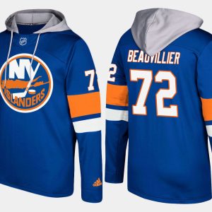 Impressive Islanders #72 Anthony Beauvillier Blue Name And Number Hoodie perfect for game days