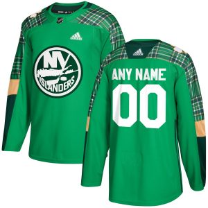 Gorgeous Men's Adidas New York Islanders Personalized Green St. Patrick's Day Custom Practice NHL Jersey a must - have for collectors