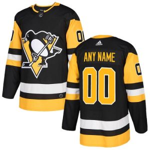 Gorgeous Men's Adidas Penguins Personalized Authentic Black Home NHL Jersey to stand out at the arena