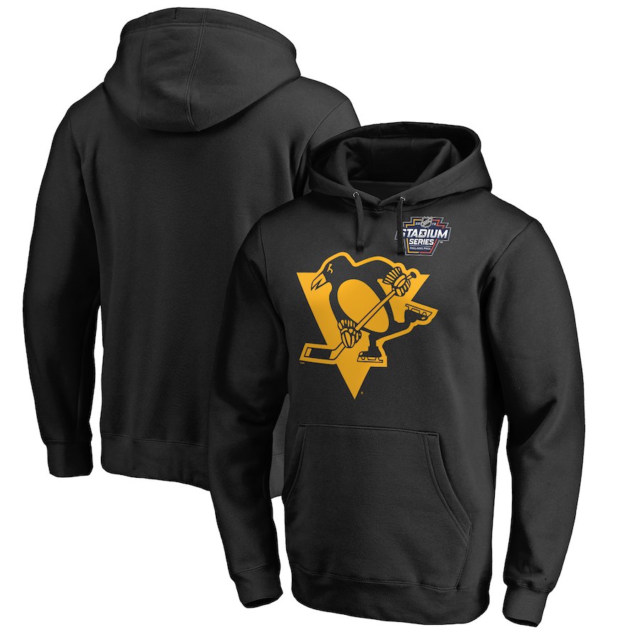 Fantastic Men's Pittsburgh Penguins Black 2019 Stadium Series Primary Logo Pullover Hoodie to stand out at the arena