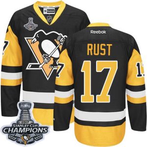 Sleek Penguins #17 Bryan Rust Black Alternate 2017 Stanley Cup Finals Champions Stitched NHL Jersey for ultimate sports enthusiasts