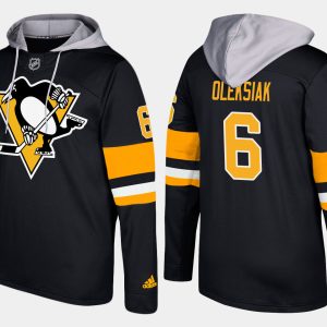 Unique Penguins #6 Jamie Oleksiak Black Name And Number Hoodie a must - have for collectors