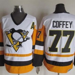 Fantastic Penguins #77 Paul Coffey White/Black CCM Throwback Stitched NHL Jersey to stand out at the arena