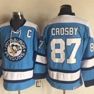 Unique Penguins #87 Sidney Crosby Blue Alternate CCM Throwback Stitched NHL Jersey a must - have for collectors