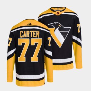 Unique Pittsburgh Penguins #77 Jeff Carter Men's adidas Reverse Retro 2.0 Authentic Player Jersey Black a must - have for collectors