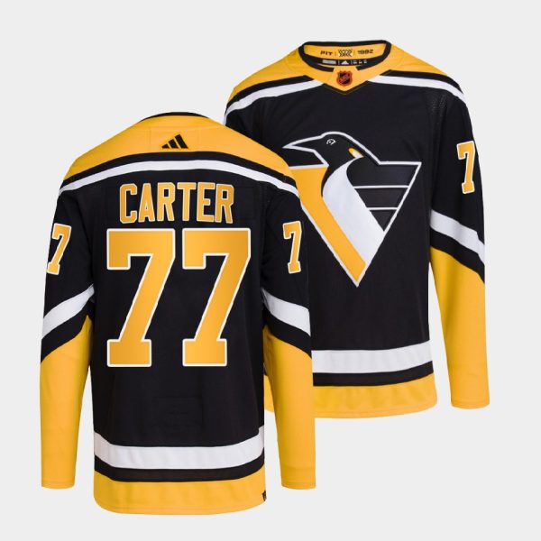 Unique Pittsburgh Penguins #77 Jeff Carter Men's adidas Reverse Retro 2.0 Authentic Player Jersey Black a must - have for collectors