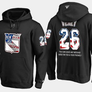 Unique Rangers #26 Immy Vesey NHL Banner Wave Usa Flag Black Hoodie to show your team spirit