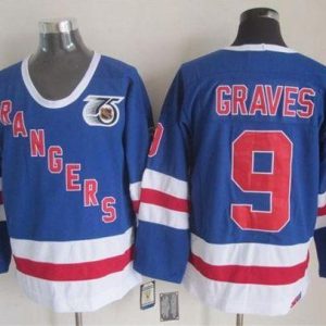 Stylish Rangers #9 Adam Graves Blue CCM 75TH Stitched NHL Jersey to show your team spirit