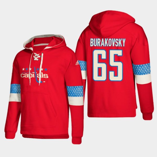Amazing Washington Capitals #65 Andre Burakovsky Red adidas Lace Up Pullover Hoodie to stand out at the arena