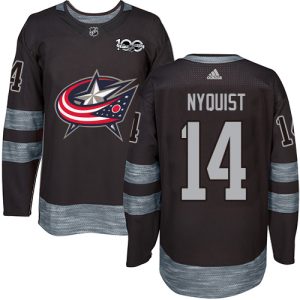 Gorgeous Adidas Blue Jackets #14 Gustav Nyquist Black 1917 2017 100th Anniversary Stitched NHL Jersey a must - have for collectors