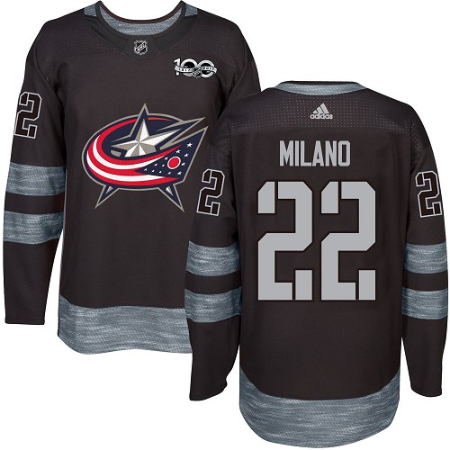 Impressive Adidas Blue Jackets #22 Sonny Milano Black 1917 2017 100th Anniversary Stitched NHL Jersey a must - have for collectors