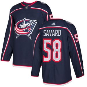 Fantastic Adidas Blue Jackets #58 David Savard Navy Blue Home Authentic Stitched NHL Jersey for die - hard hockey fans