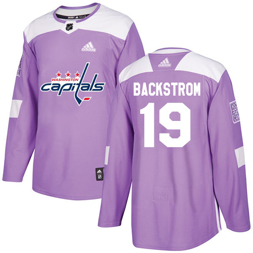 Impressive Adidas Capitals #19 Nicklas Backstrom Purple Authentic Fights Cancer Stitched NHL Jersey for ultimate sports enthusiasts