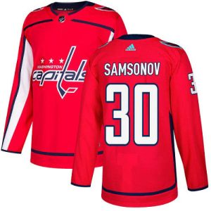 Gorgeous Adidas Capitals #30 Ilya Samsonov Red Home Authentic Stitched NHL Jersey a must - have for collectors